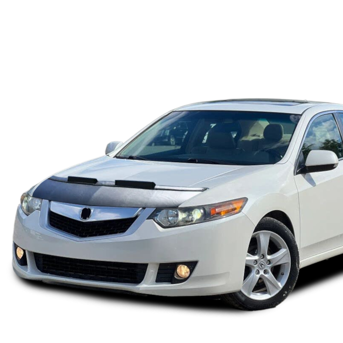 Black Car Bonnet Hood Bra Cover Mask For Acura TSX 2009-2014