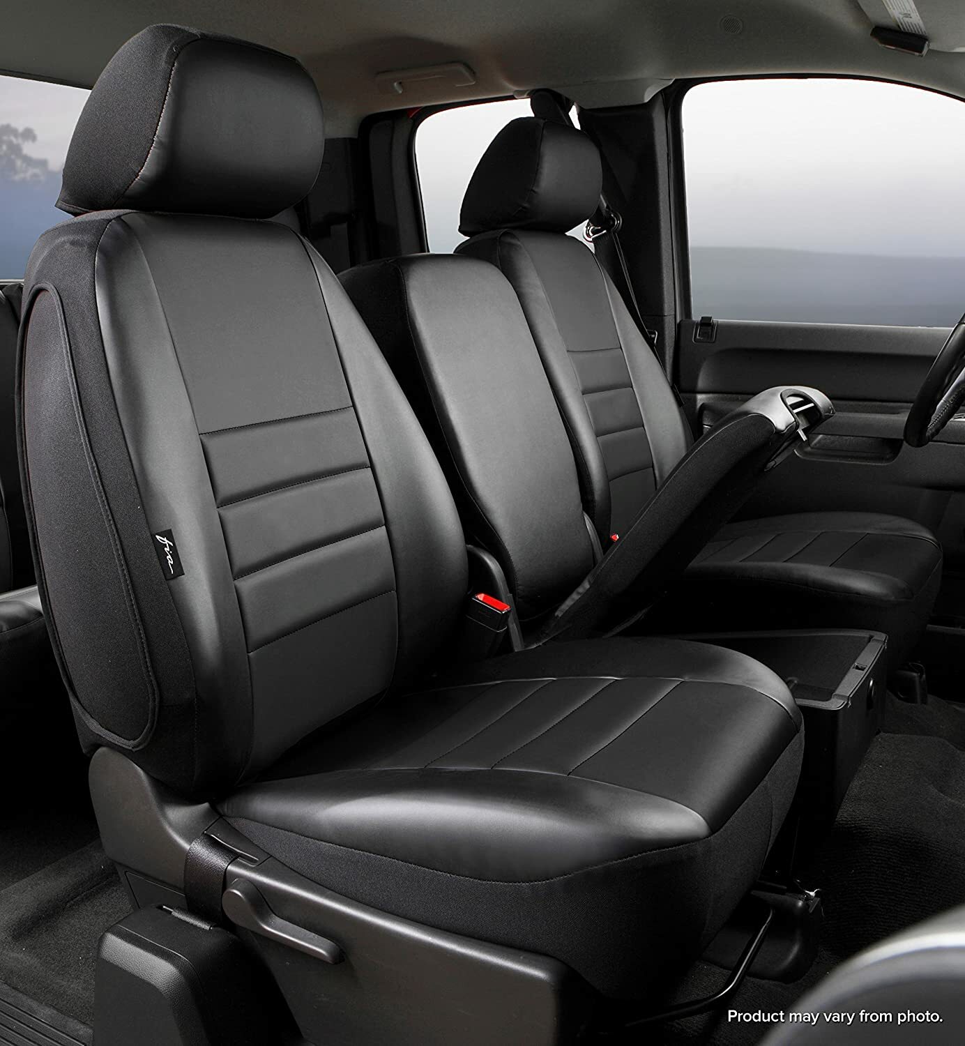 2014 – 2021 Toyota Tundra Factory Fit Custom Leather Front Bench Seat Covers BLK
