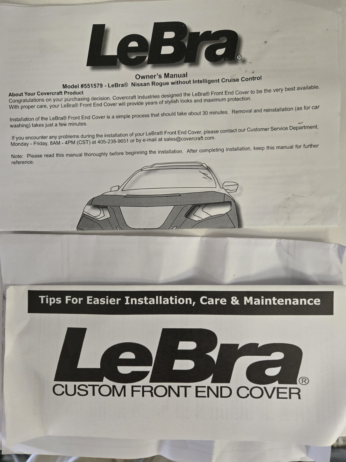 Pre-owned LEBRA FRONT END MASK ONLY. DOES NOT INCLUDE MINI BRA FOR HOOD.