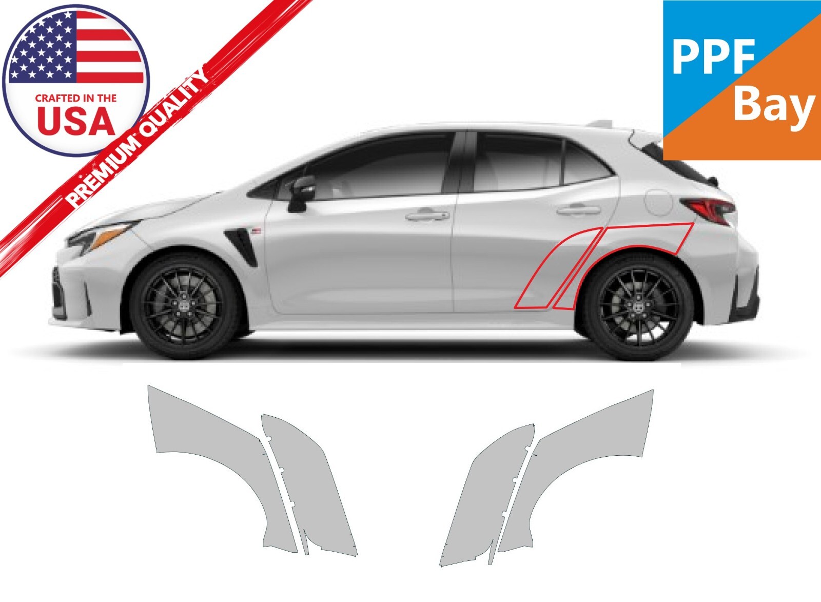 For Toyota GR Corolla 2023-2024 Stone Guard Paint Protection Film PreCut Kit PPF