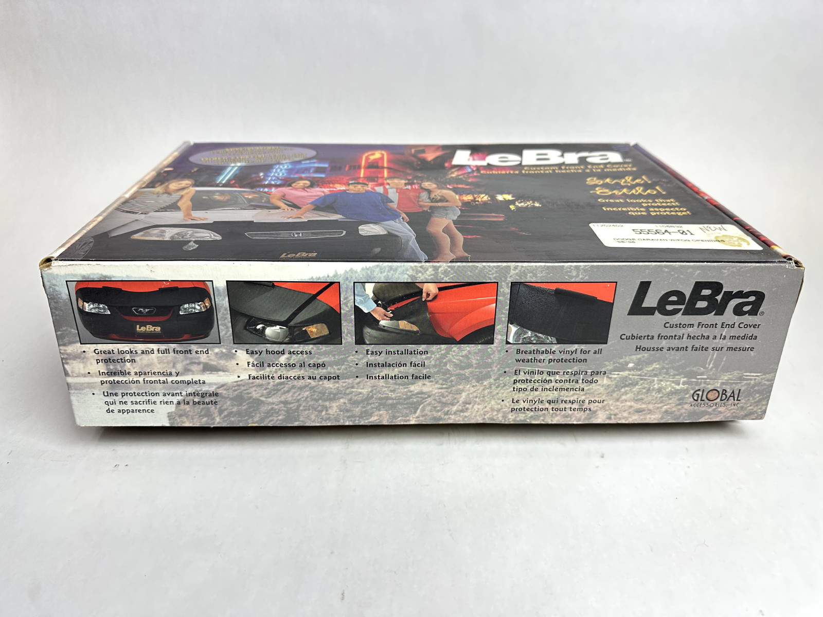 Lebra Front End Mask Cover Bra Fits 1996 1997 1998 DODGE CARAVAN w/ Fog Openings