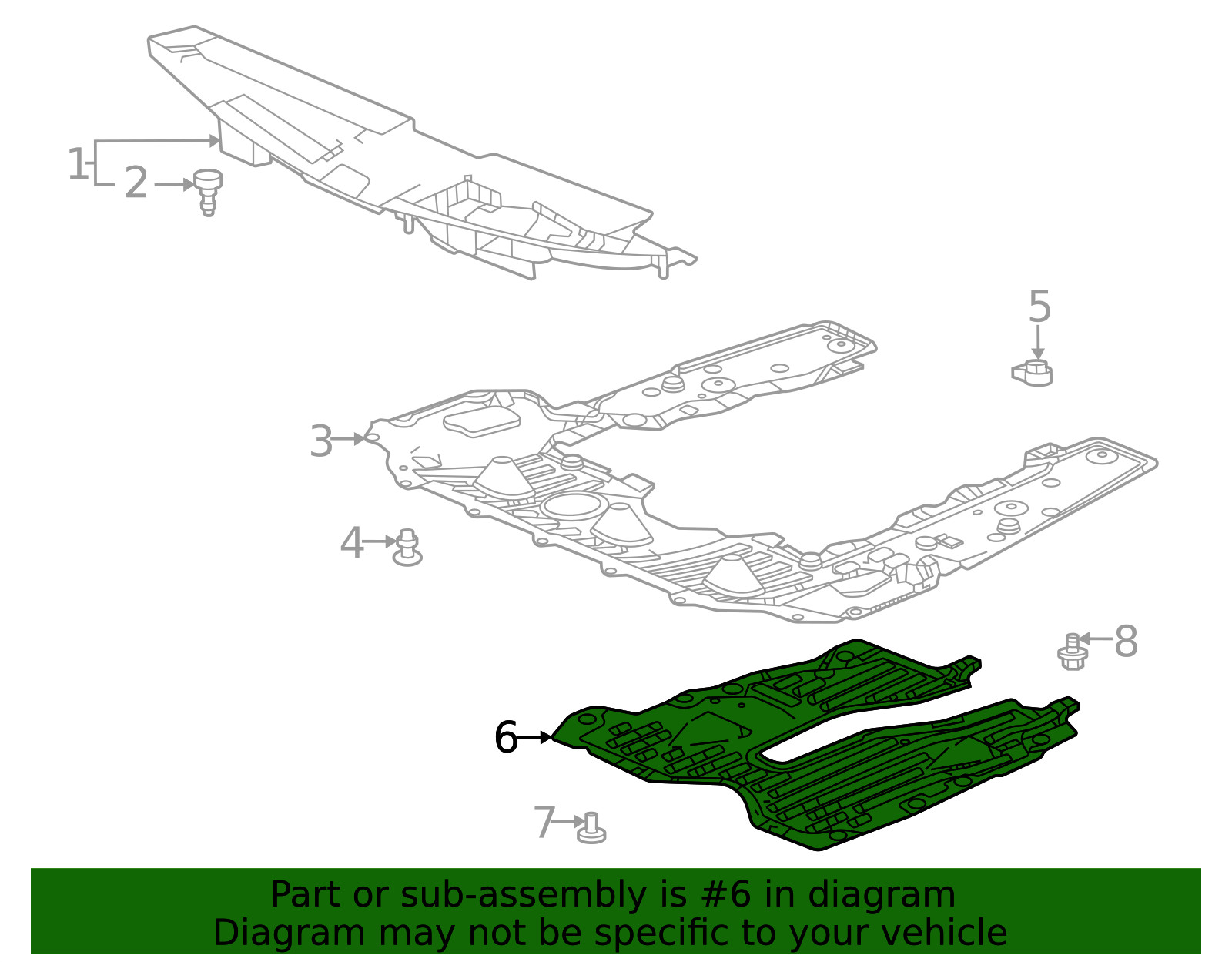 2021-2025 Acura TLX Genuine Engine Lower Plate Under Cover OEM 74112-TGZ-A00