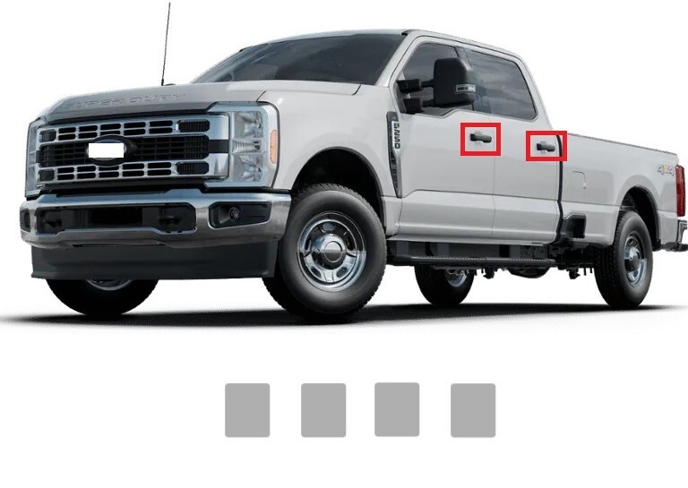 For Ford SuperDuty F250/F350 2023 Door Handle Cup Paint Protection Film PPF
