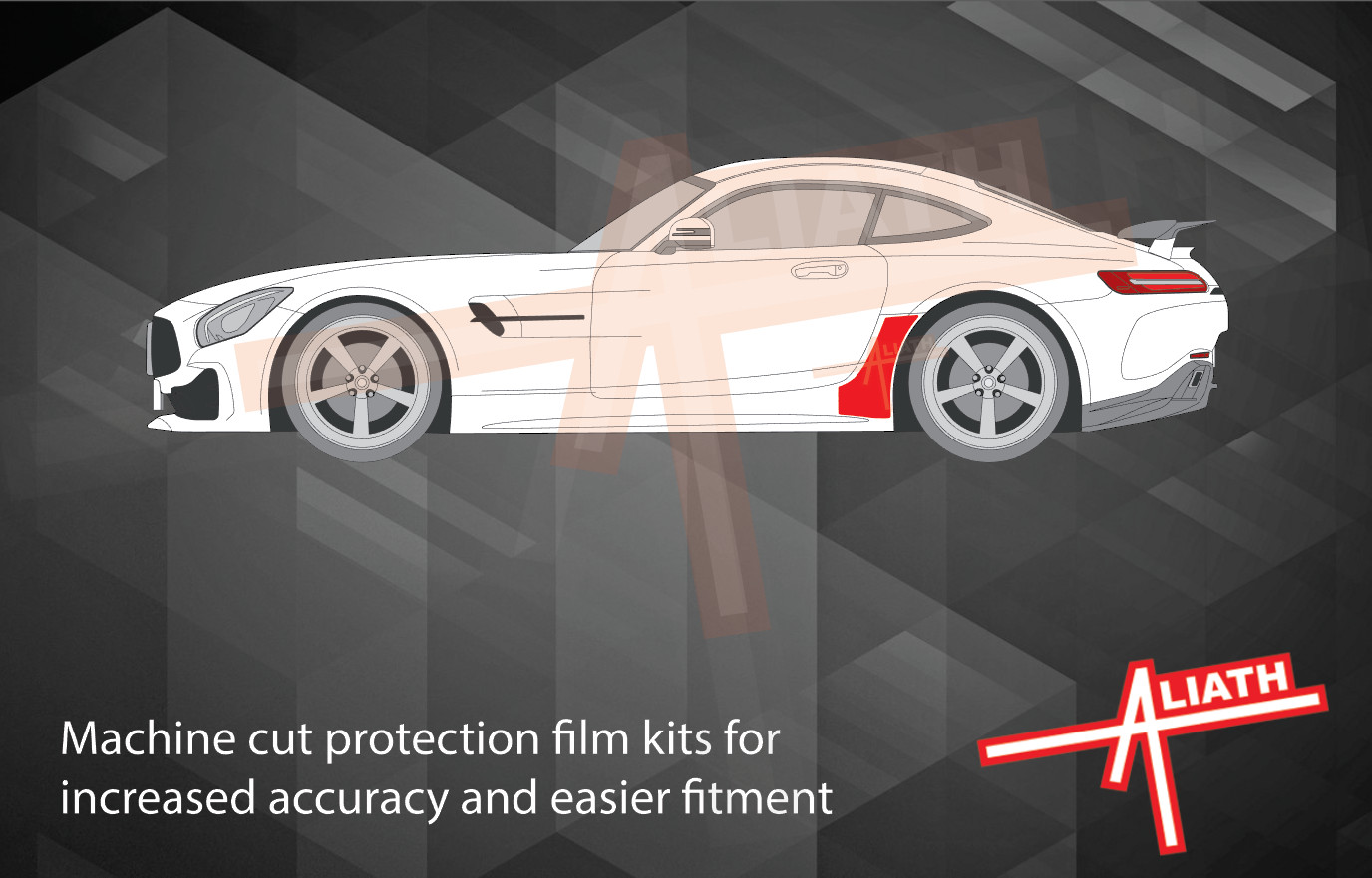 Fits Mercedes AMG GTR & Pro Rear Arches Stone Chip Guard Paint Protection Film