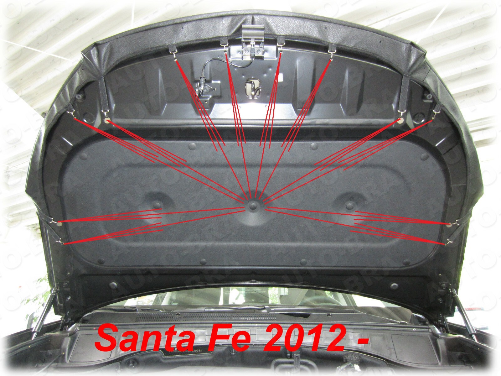 Bonnet bra for Hyundai Santa Fe model years 2012-2018, stone chip…