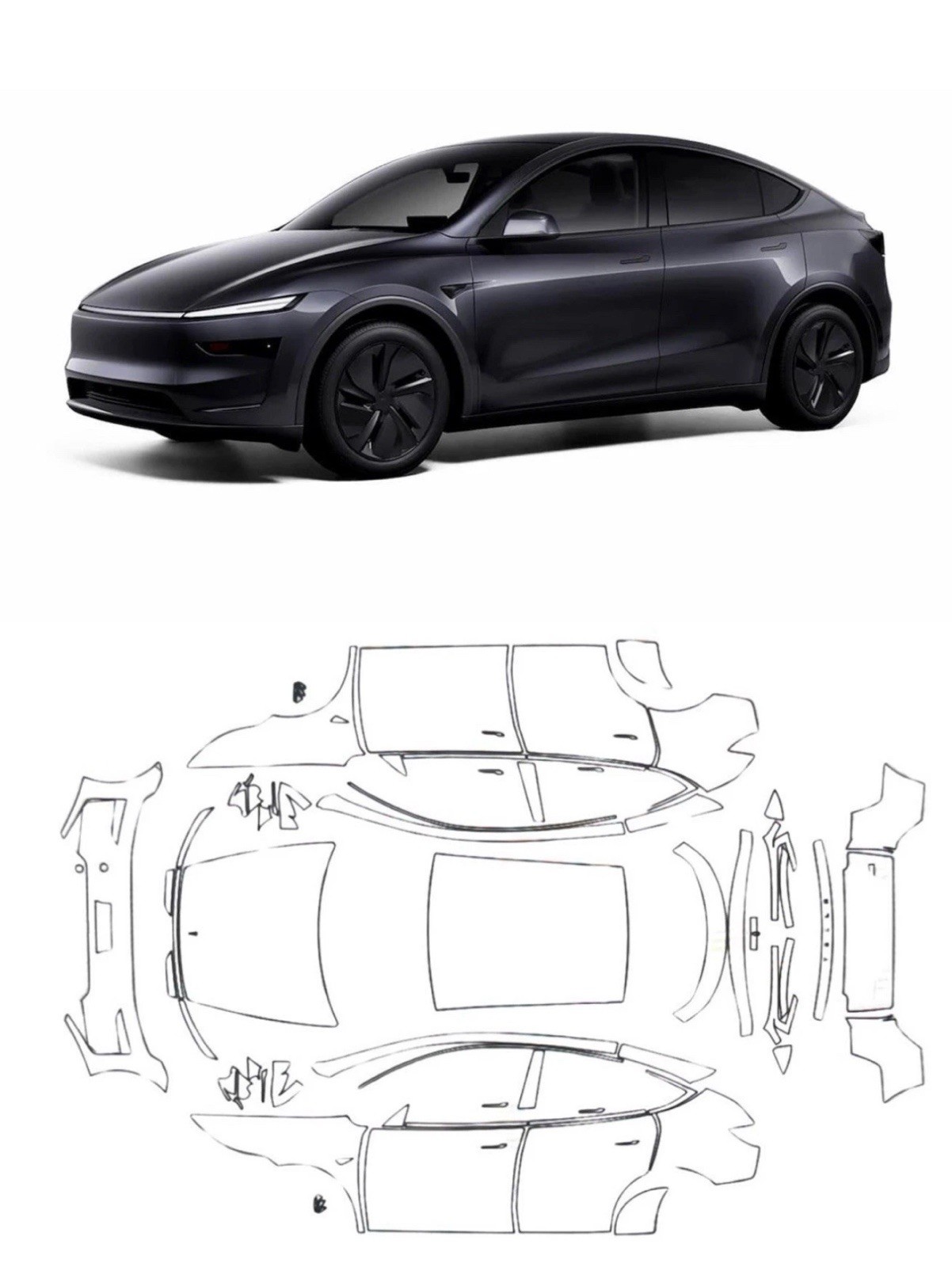 Tesla Model Y Juniper 2025 Matte PPF |Full Body| Paint Protection Film Pre-Cut