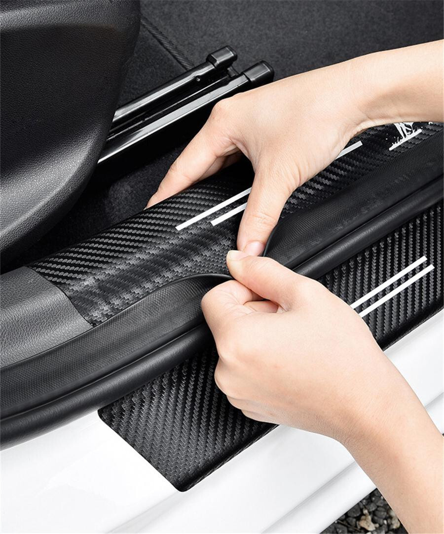 Car Door Plate Sill Scuff Cover Panel Step Anti Scratch Trunk Sticker Protector