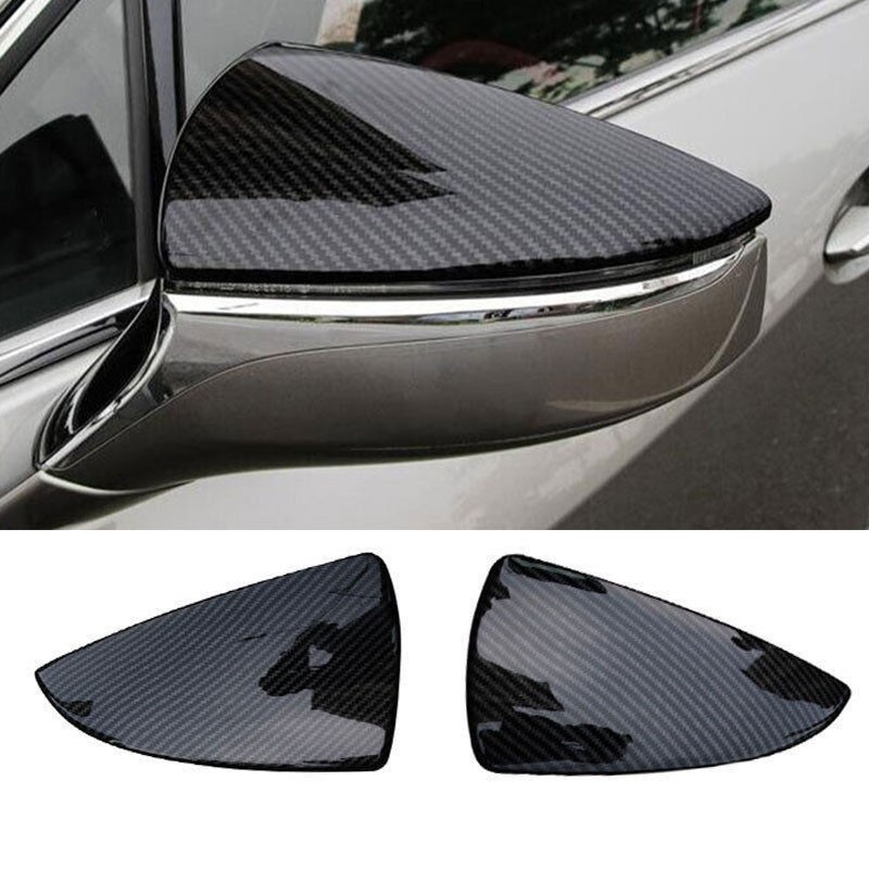 For Lexus ES 2019-2025 Carbon Fiber look Rear View Side Door Mirror Cover Trim