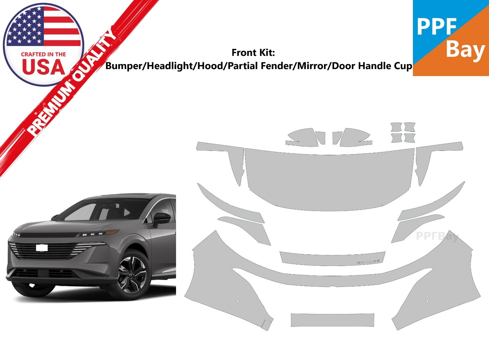 For Nissan Murano 2025-2026 Front Paint Protection Film PreCut Kit PPF