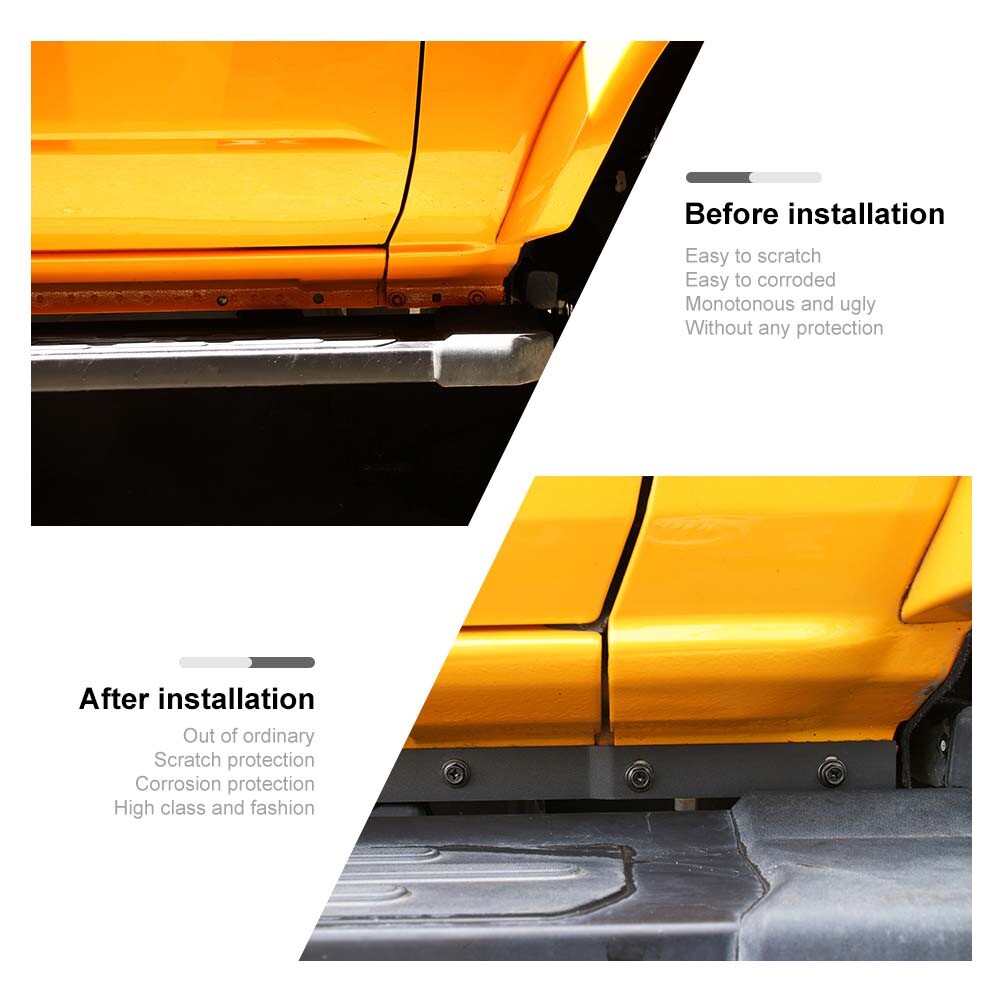 For Ford Bronco 21+ 4 Door Pinch Weld Cover Trail Armor Rocker Bezel Accessories