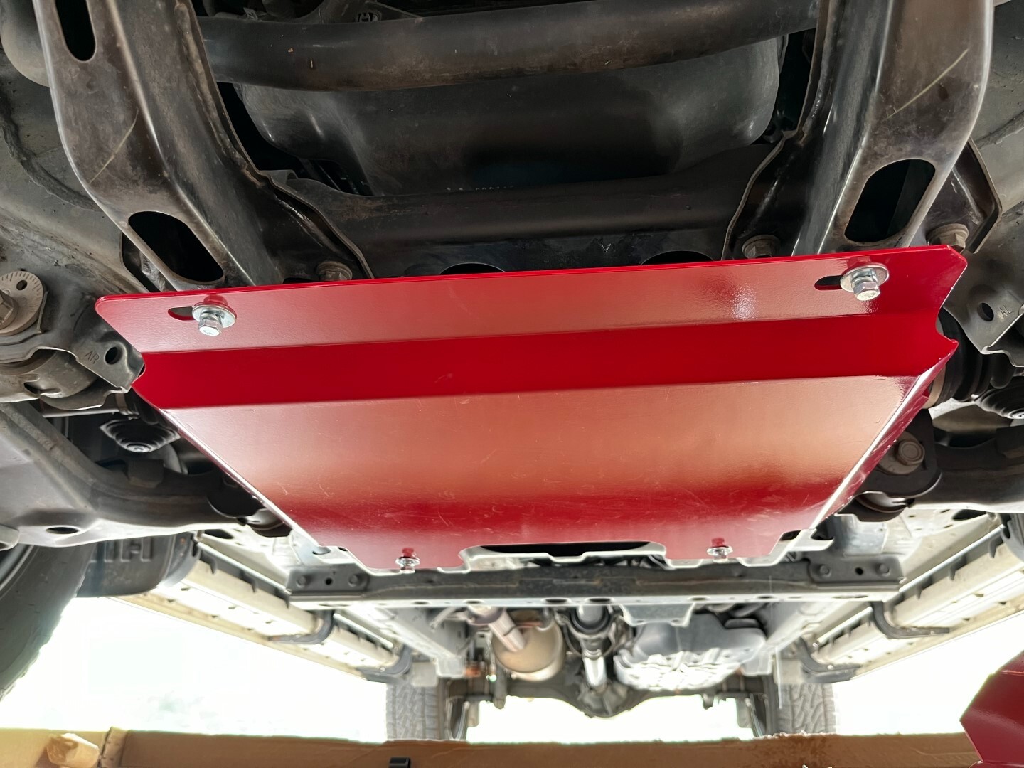 3mm 3PC Red Bash Plates for Toyota Hilux 2015+ SR SR5 N80 Sump Guards Steel 4×4
