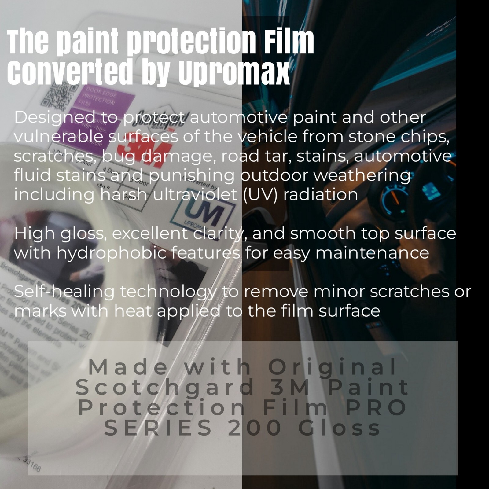 3M Door Edge Guard .4 X 10YD Clear Roll Protection Film UV For Car Truck Van ATV