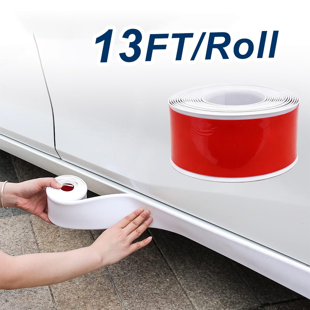 13Feet White Side Skirt Rocker Panel Trim For Most Toyota Bumper Protector Strip