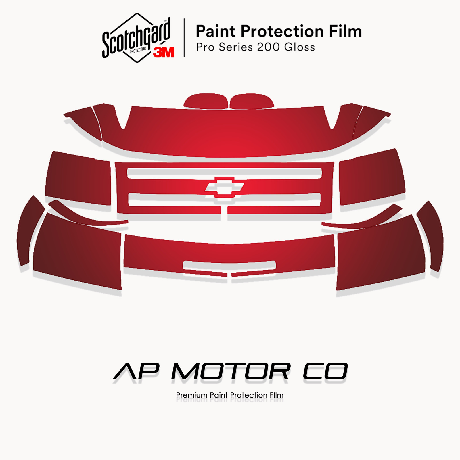 Chevrolet Silverado 1500 2007-2013 3M PRO Series PreCut Paint Protection PPF Kit