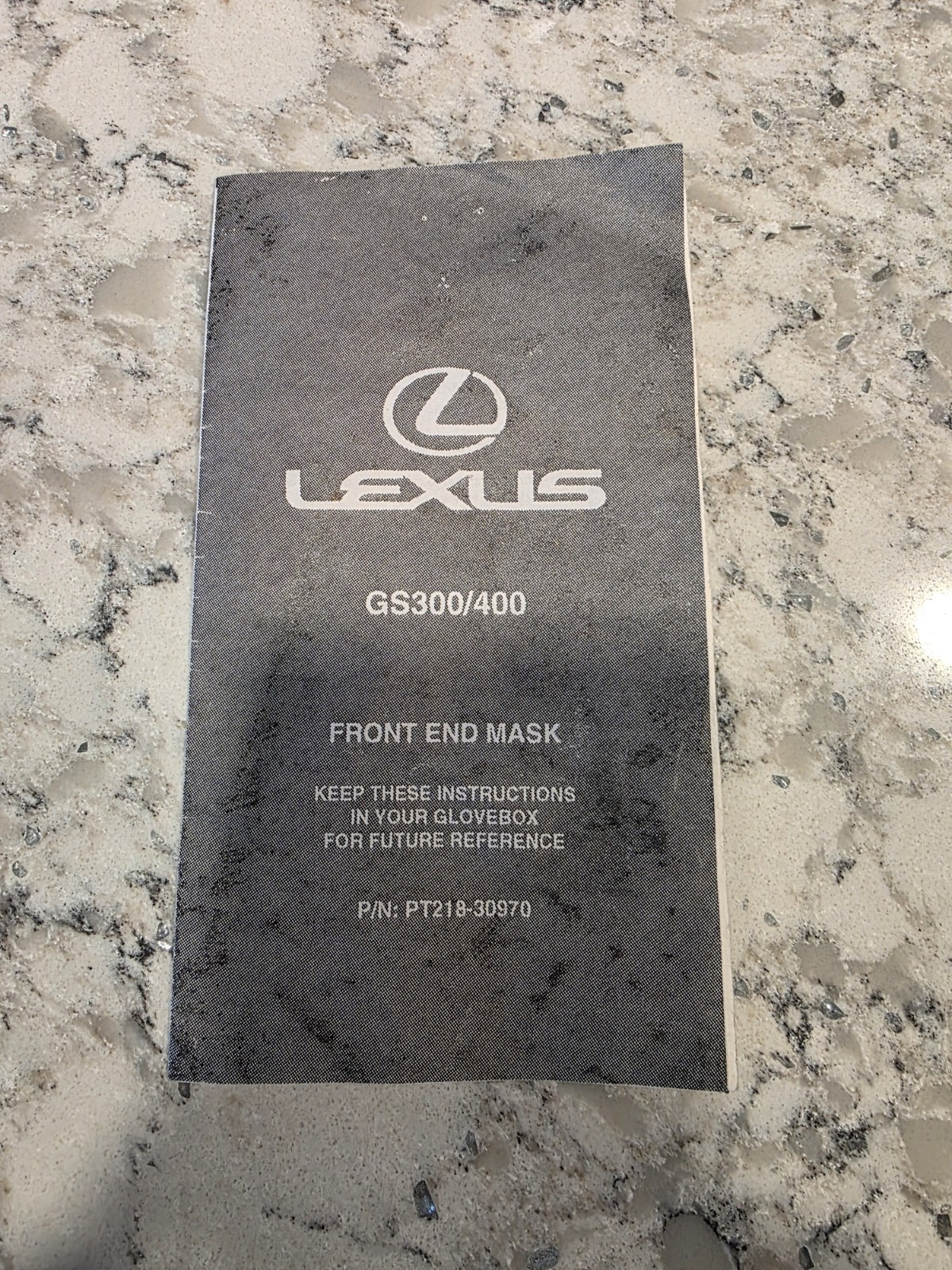 Genuine Lexus Gs300/400 Front Bra OEM 1998-2005