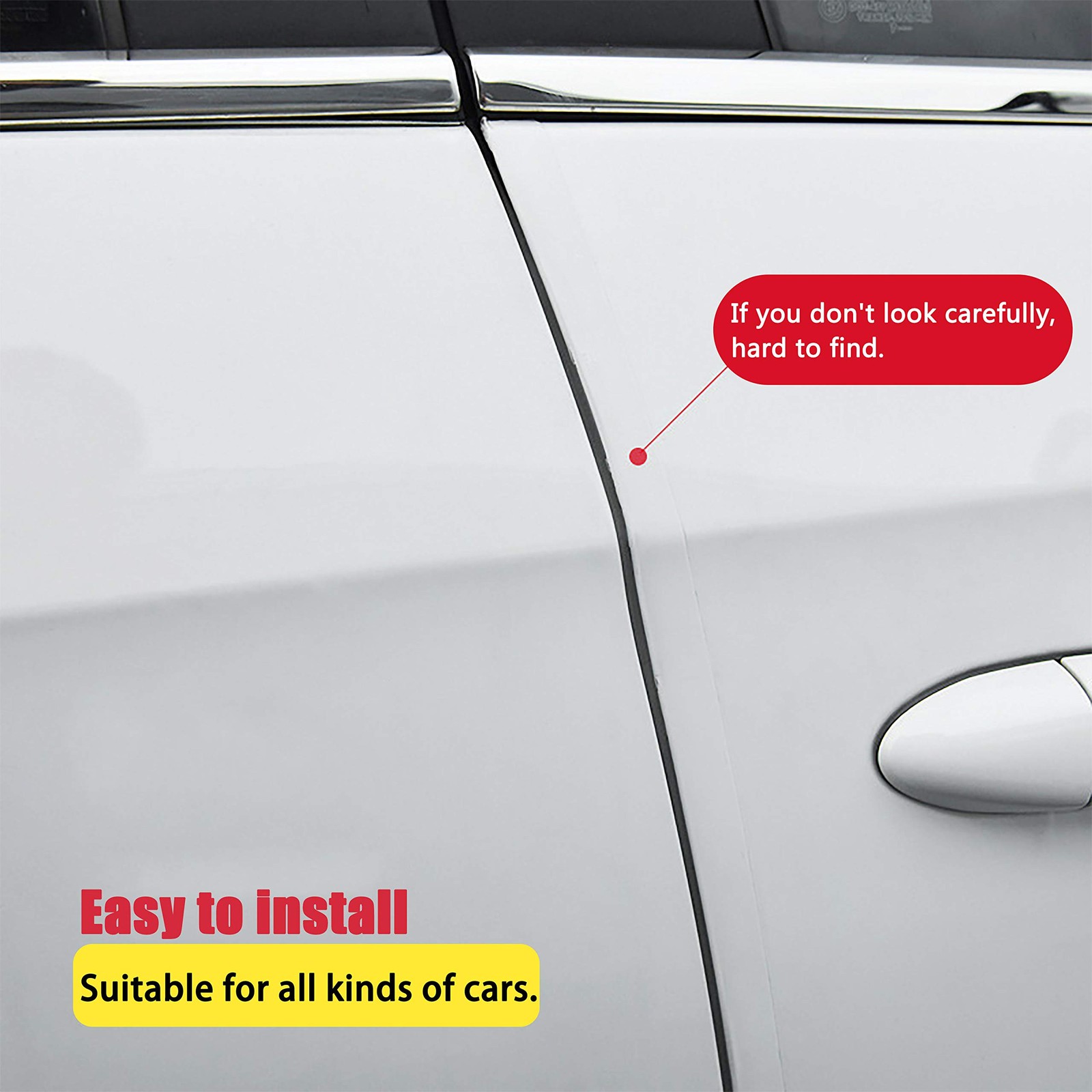 Universal Car Door’s Collision-Proof Strips 33Ft x 2.8In, Transparent