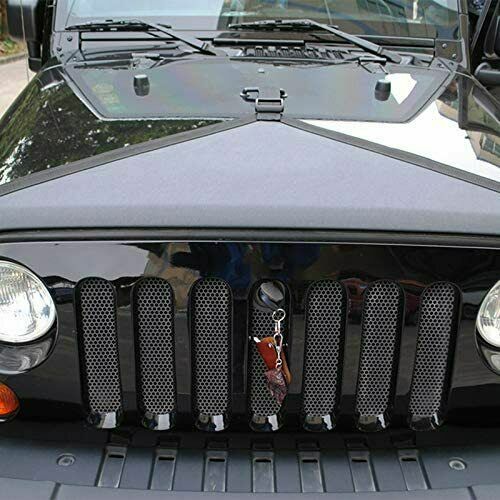 Front Hood Cover Bra Cover T-Style Protector For Jeep Wrangler JK 07-17 Black