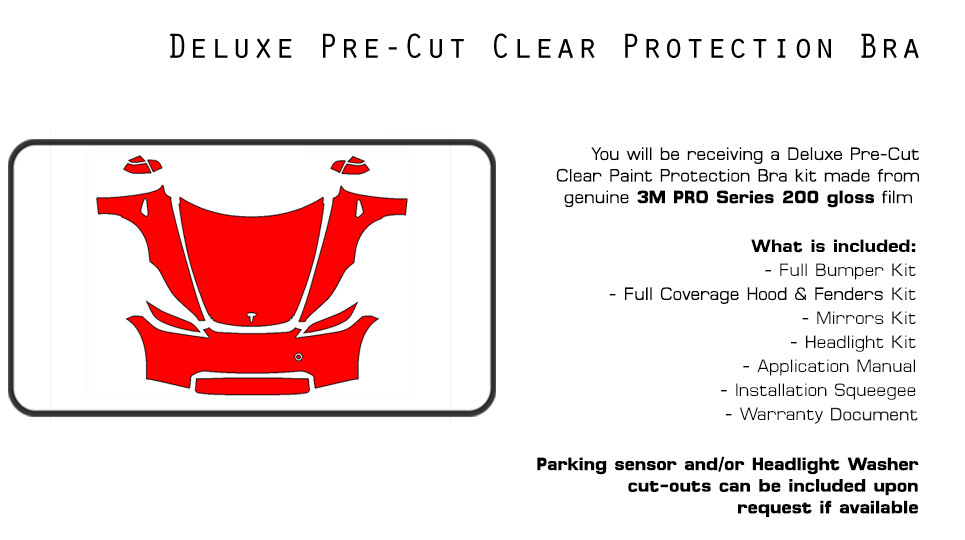 Tesla Model 3 2024 3M PRO Series PreCut Paint Protection Film Clear Bra PPF Kit