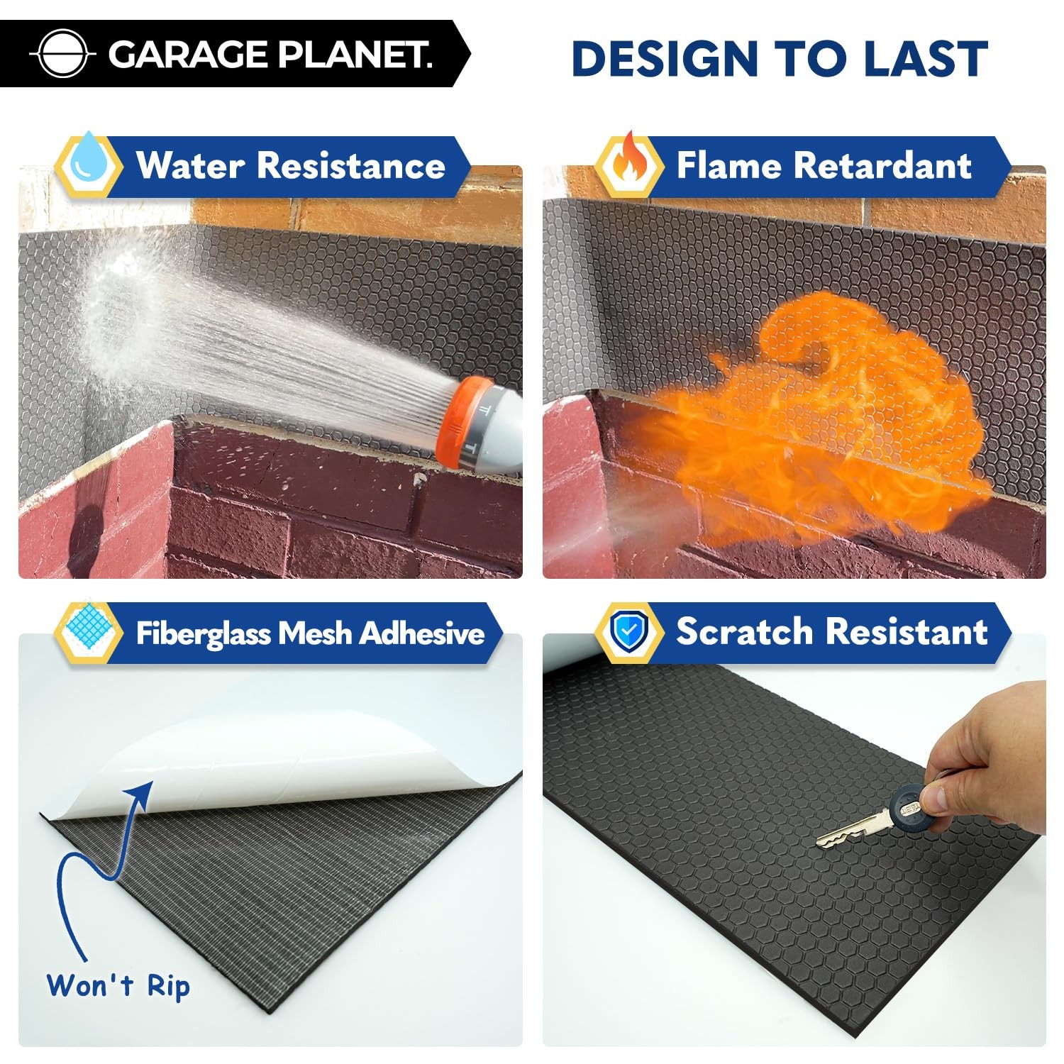 Garage Planet H1 Wall Protector Car Door Protector, 2 Pack, Black