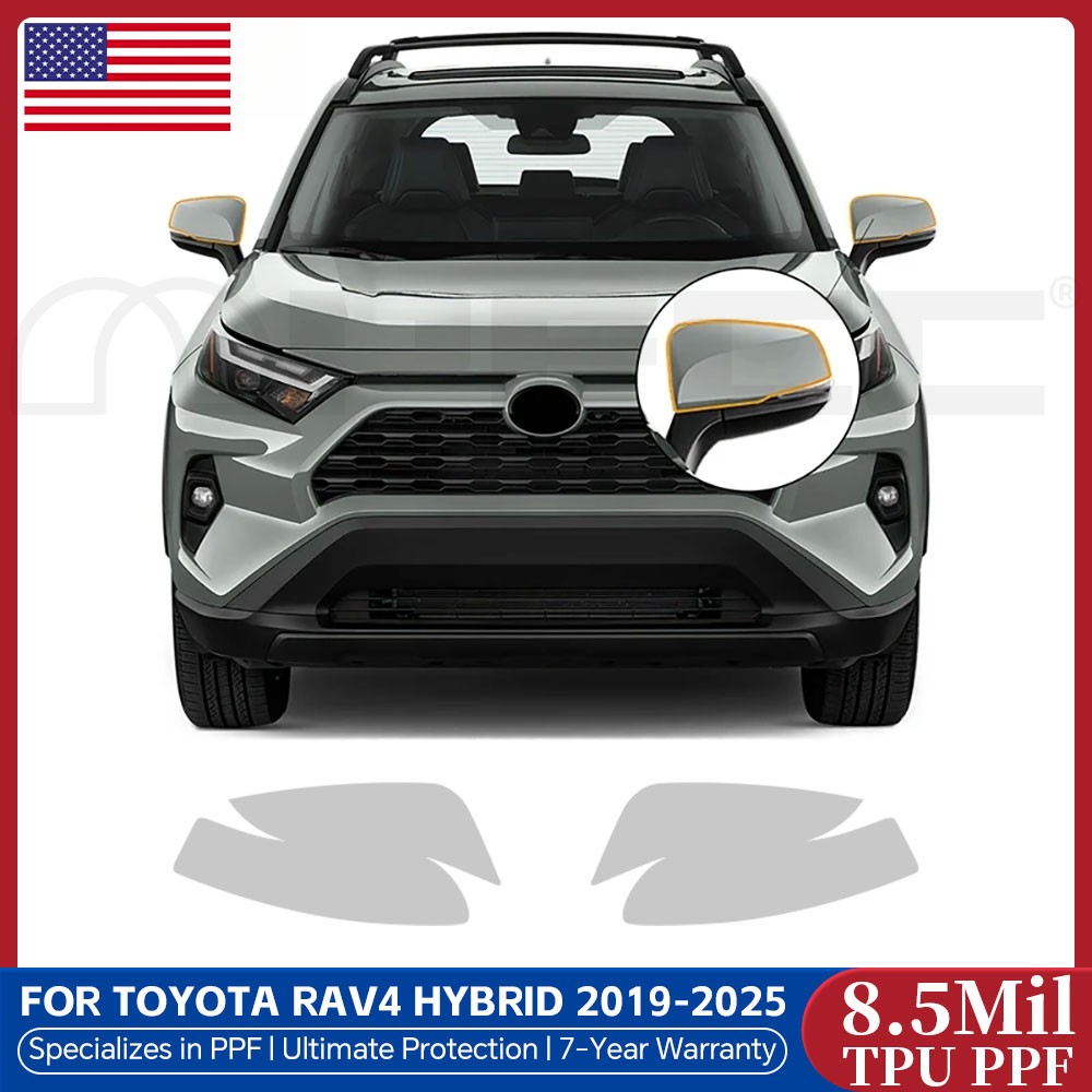 Rearview Mirror Precut Paint Protection Film Clear PPF For Toyota RAV4 2019-2024