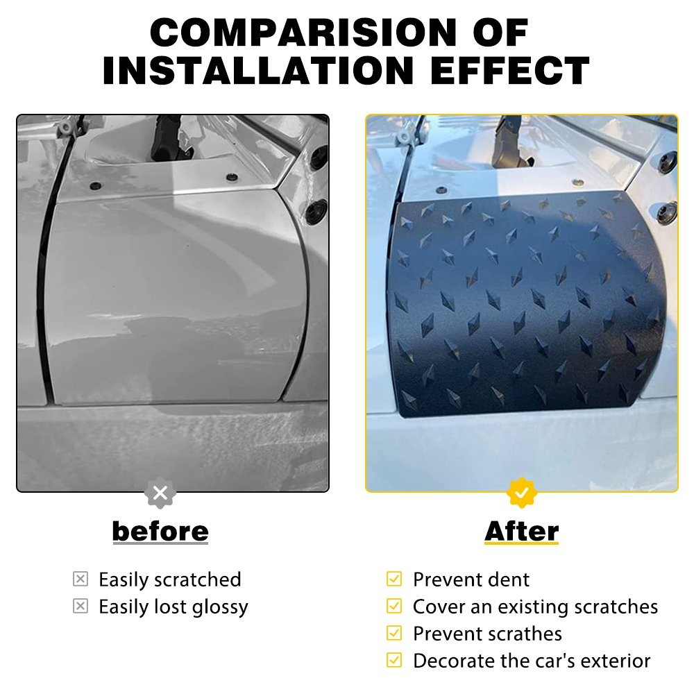 Cowl Body Armor Side Corner Guard Cover for 2007-2018 Jeep Wrangler JK Unlimited
