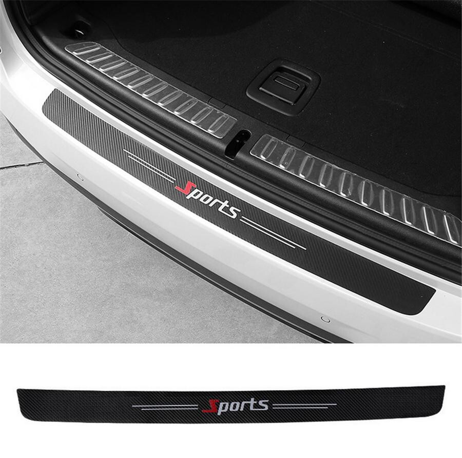 Car Door Scuff Sill Cover Panel Step Trunk Protector Sticker Decal Carbon Fiber