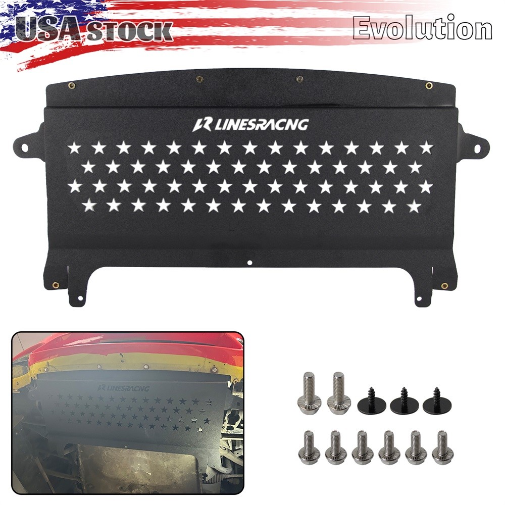Black Aluminum Oil Cooler Skid Plate for BWM S55 F80 M3 F82 F83 M4 3.0L Turbo