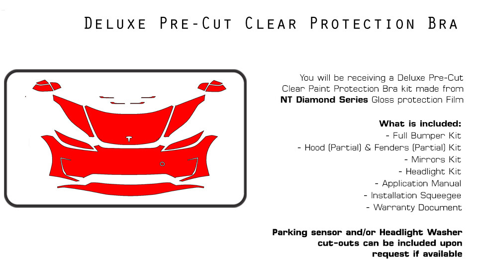 Tesla Model 3 Performance 2024-2025 PreCut Paint Protection Film Clear Bra PPF