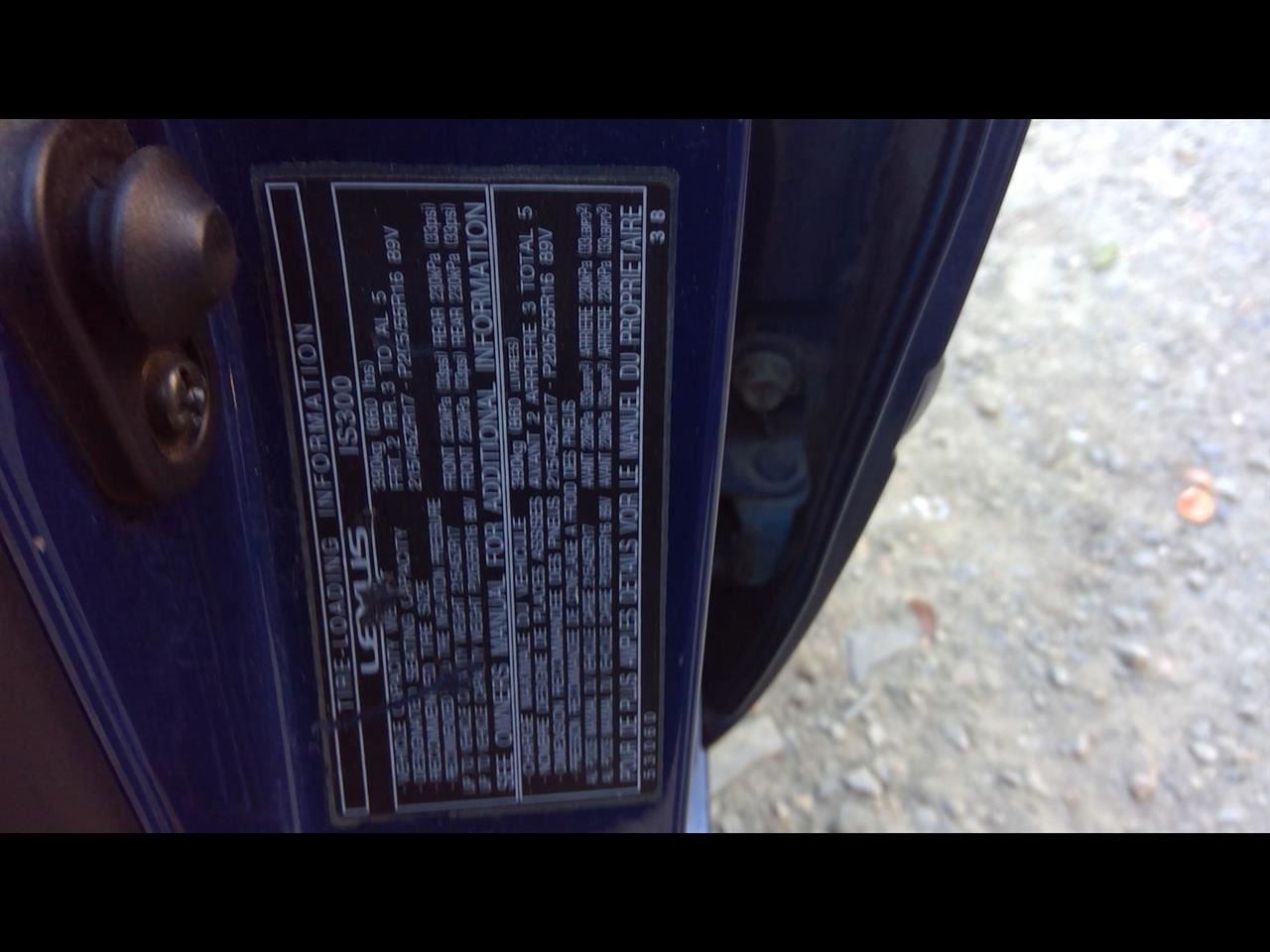 2001 LEXUS IS300 3.0L COWL VENT PANEL