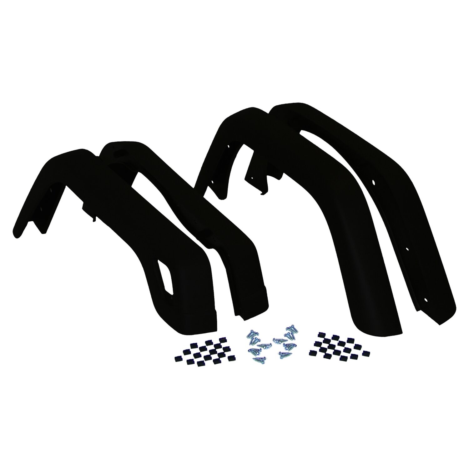Premium Black Plastic Jeep Fender Flare Kit – Front & Rear, OE Replacement