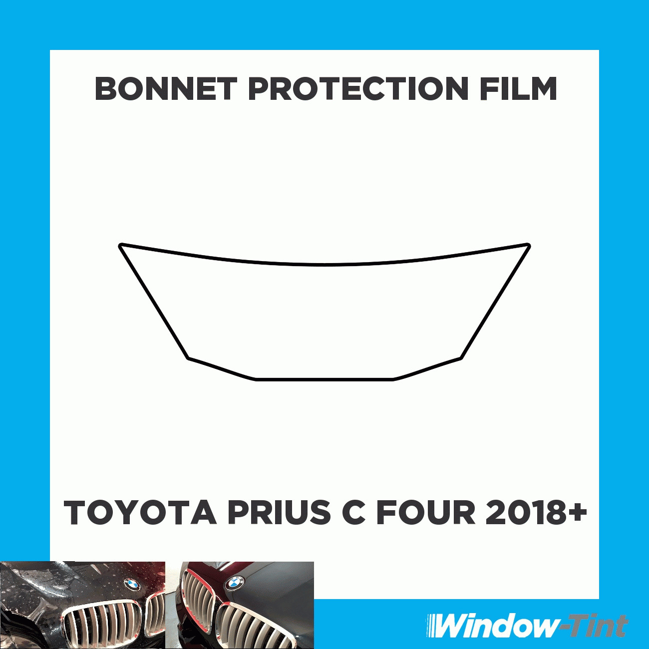 For Toyota Prius C FOUR 18+ CLEAR Bonnet PPF Scratch Guard Protection Film