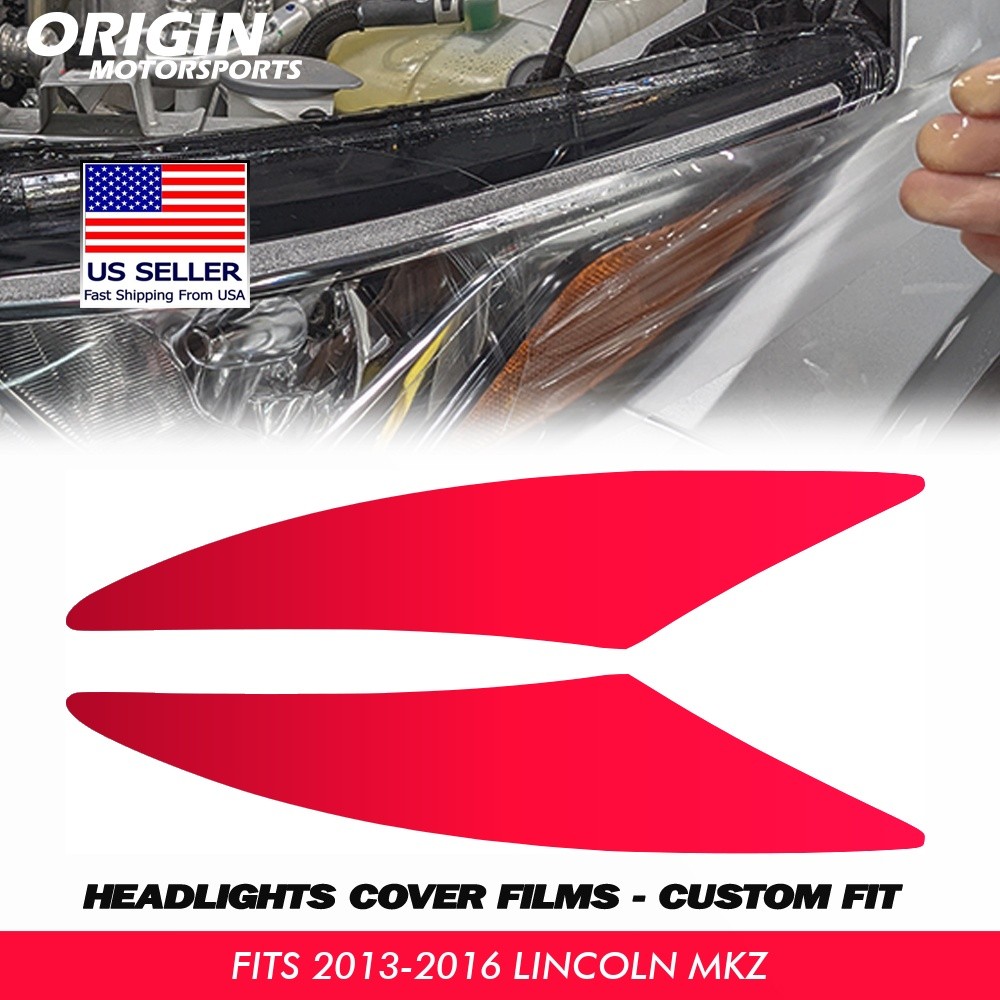 PreCut Headlights Protection Clear Covers Bra Film PPF For 2013-2016 Lincoln MKZ