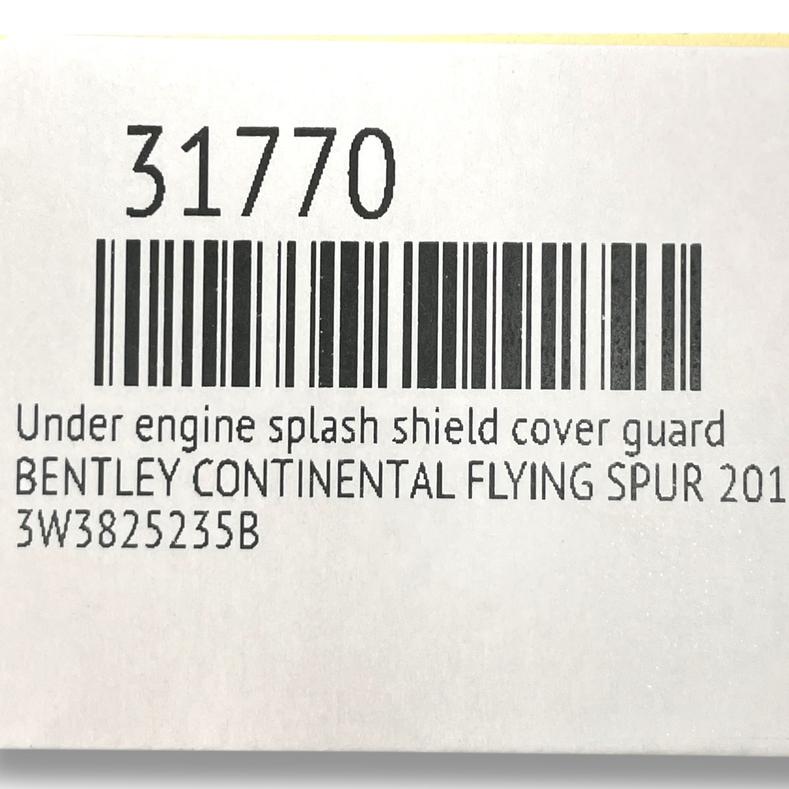 Bentley Continental GTC GT 2012-2018 Front Underbody Splash Shield Cover OEM
