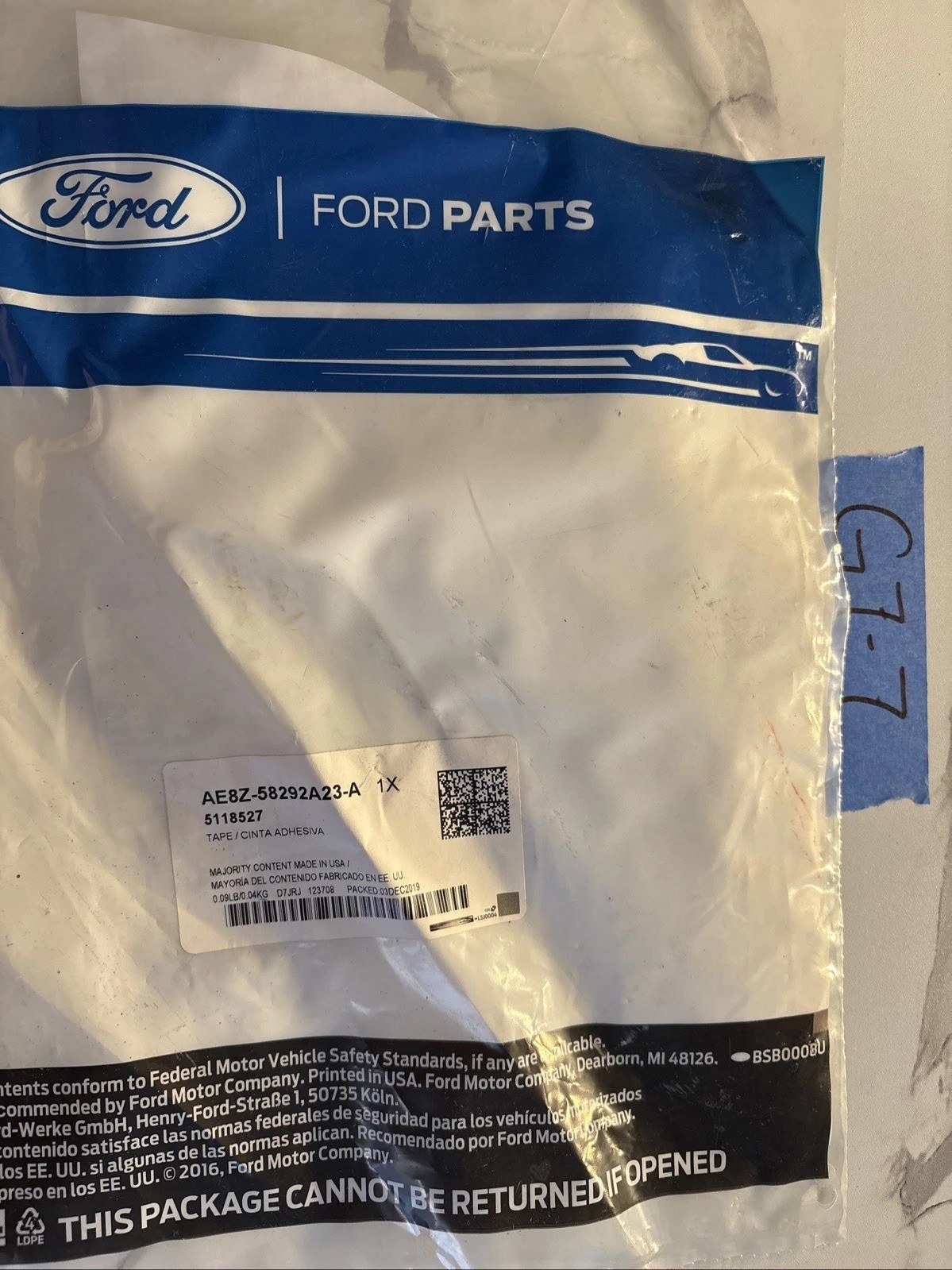 Genuine Ford Stone Guard AE8Z58292A23A Fender Protection Focus Front OEM