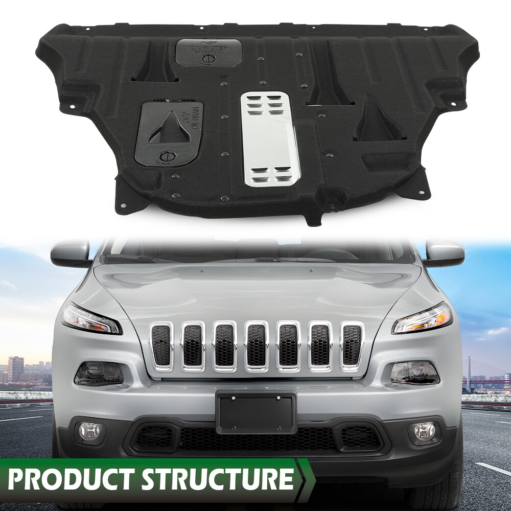 Fit For 15-18 Jeep Cherokee Center Engine Splash Shield Guard Under Cover
