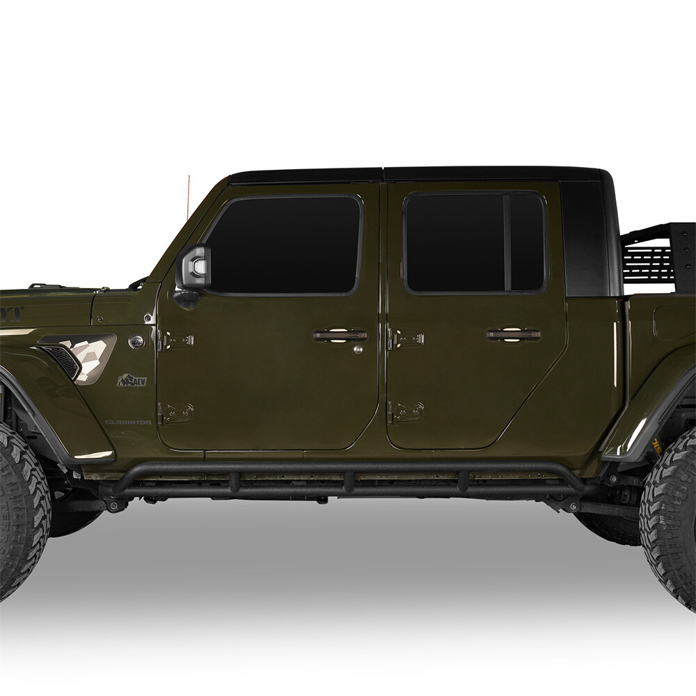 Fit 2020-2026 Jeep Gladiator JT Body Side Armor Tube Slider Rocker Guard Protect