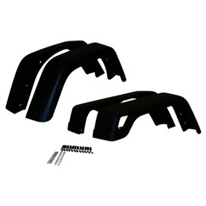 Crown Automotive Black Plastic Fender Flare Kit for Jeep Parts