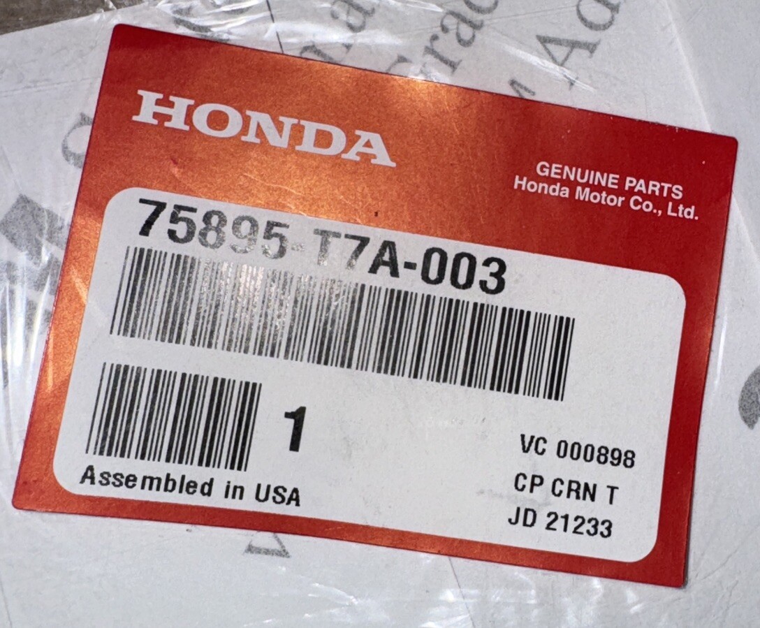 New OEM Genuine Honda Rear Left Door Protection Tape 75895T7A003