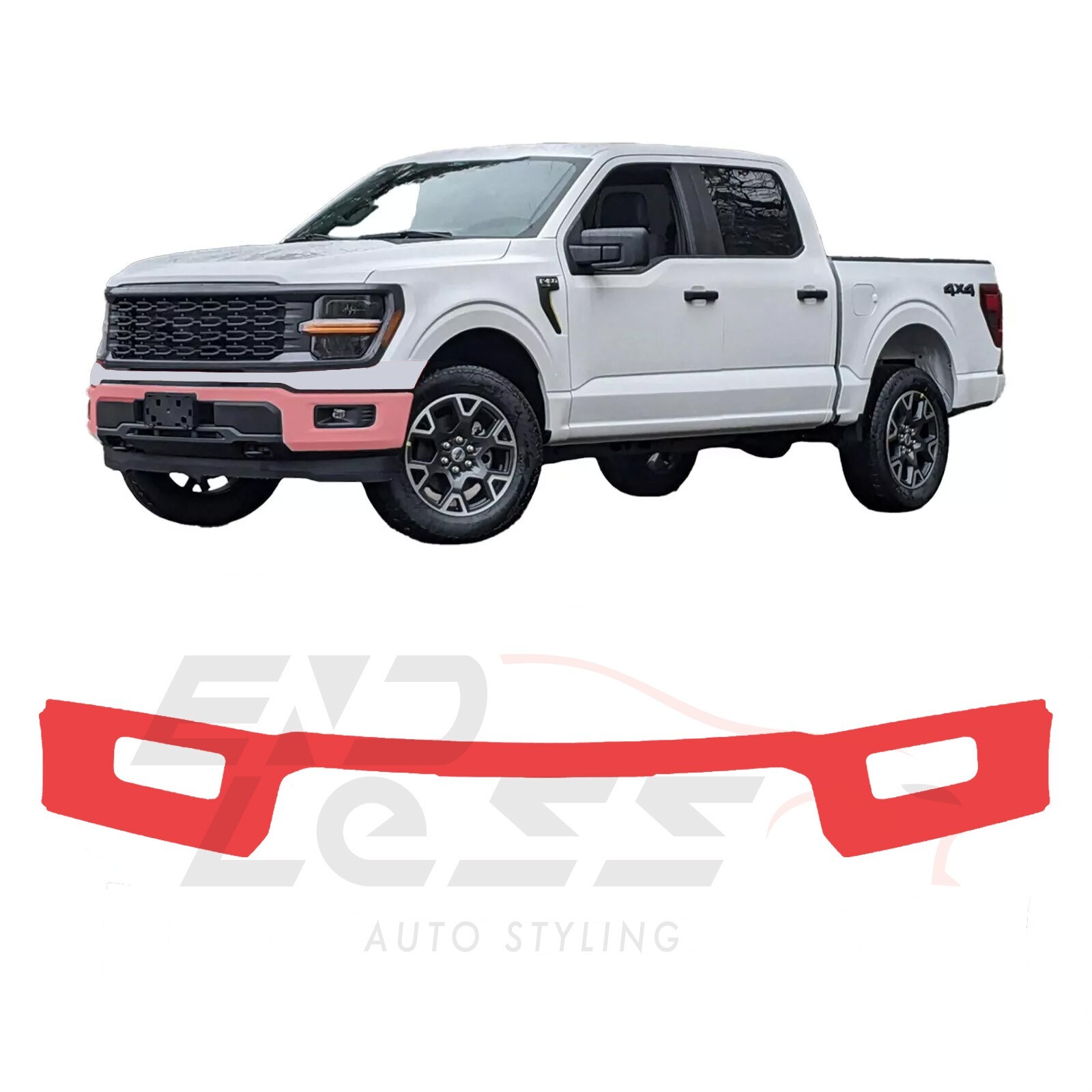F-150 2024-2024 FRONT BOTTOM BUMPER PreCut Paint Protection Film Clear Bra PPF