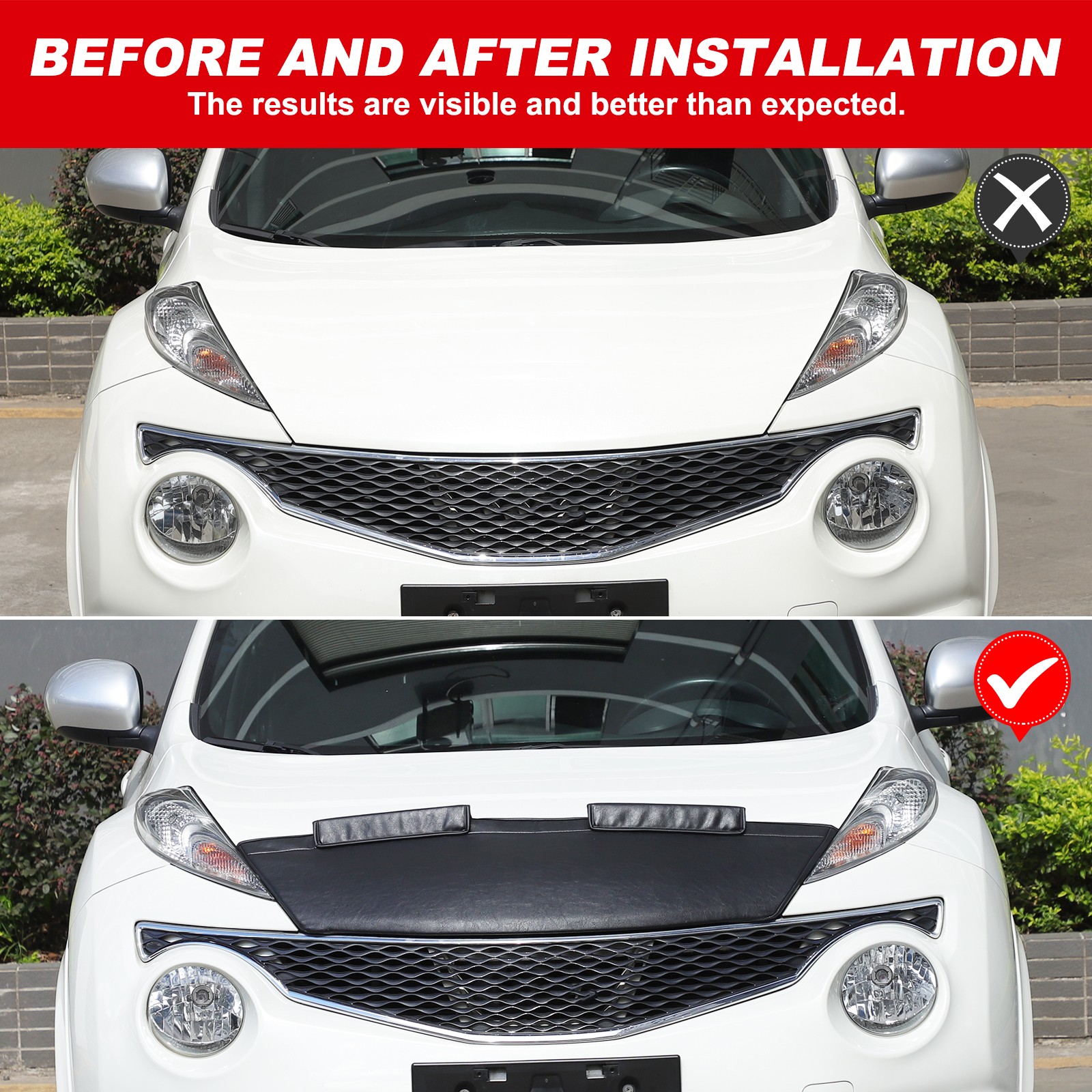 Front End Cover Hood Car Mask Bra Protector For Nissan Juke 2011-2017 lether