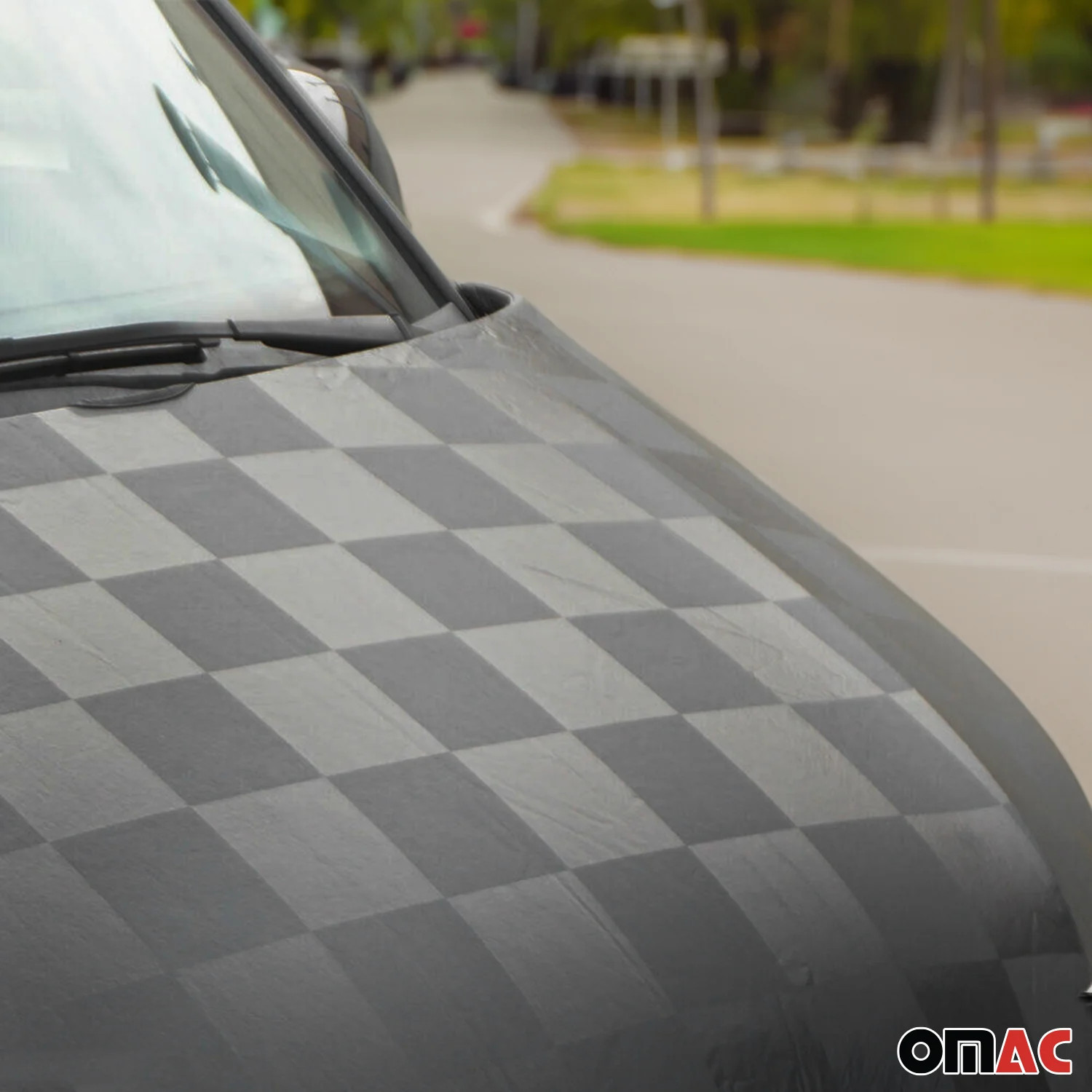 Car Bonnet Mask Hood Bra for RAM ProMaster 2014-2022 Full Coverage Chequered