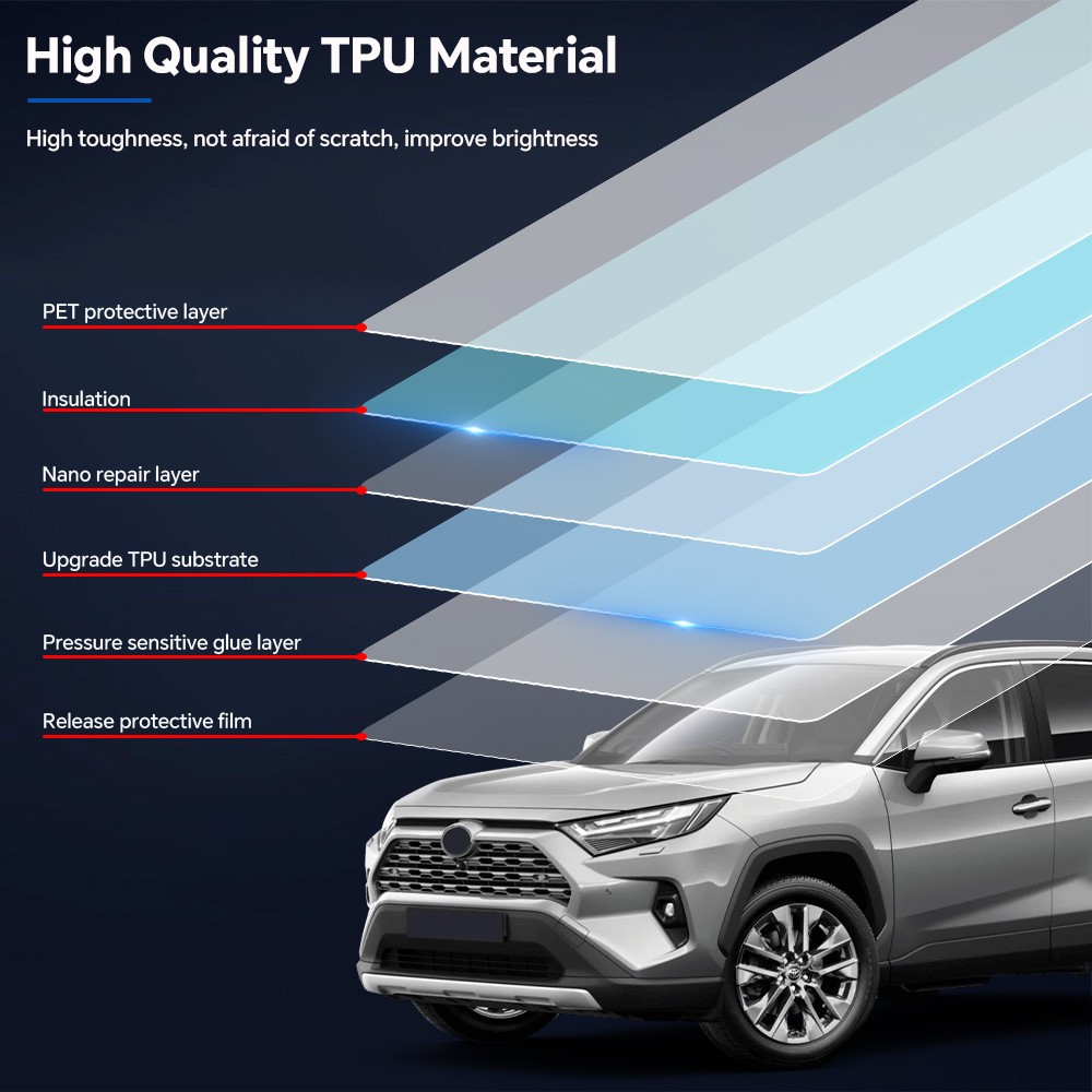 Rearview Mirror Precut Paint Protection Film Clear PPF For Toyota RAV4 2019-2024