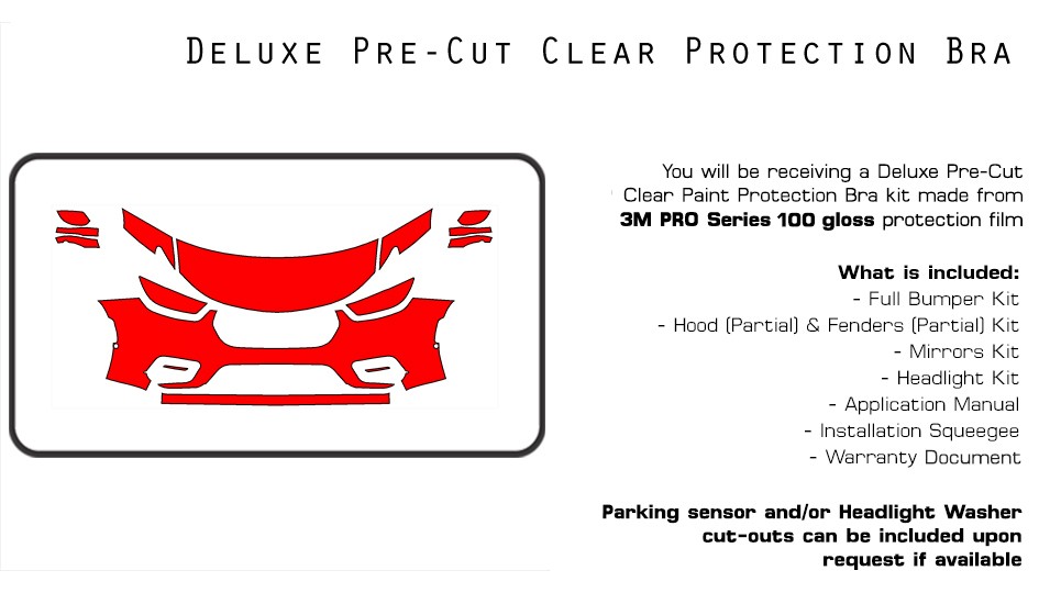 Chrysler Pacifica 2021-2026 3M PRO PreCut Paint Protection Film Clear Bra PPF