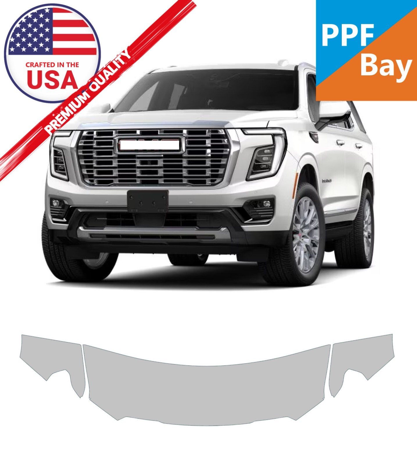 For GMC Yukon 2025 Hood 24″/Fender 24″ Paint Protection Film PreCut Kit PPF