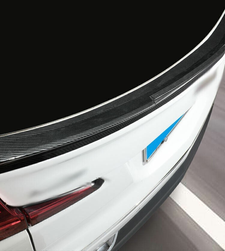 For Cadillac XT4 2019-25 Carbon Fiber look Middle Trunk middle Spoiler Wing Flap