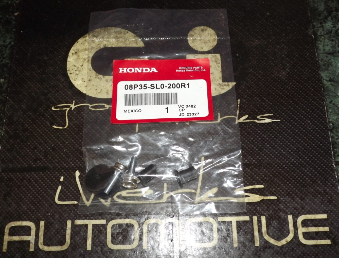 1992-2018 Genuine Honda Front Bumper Nose Mask Hardware Kit OEM 08P35-SL0-200R1