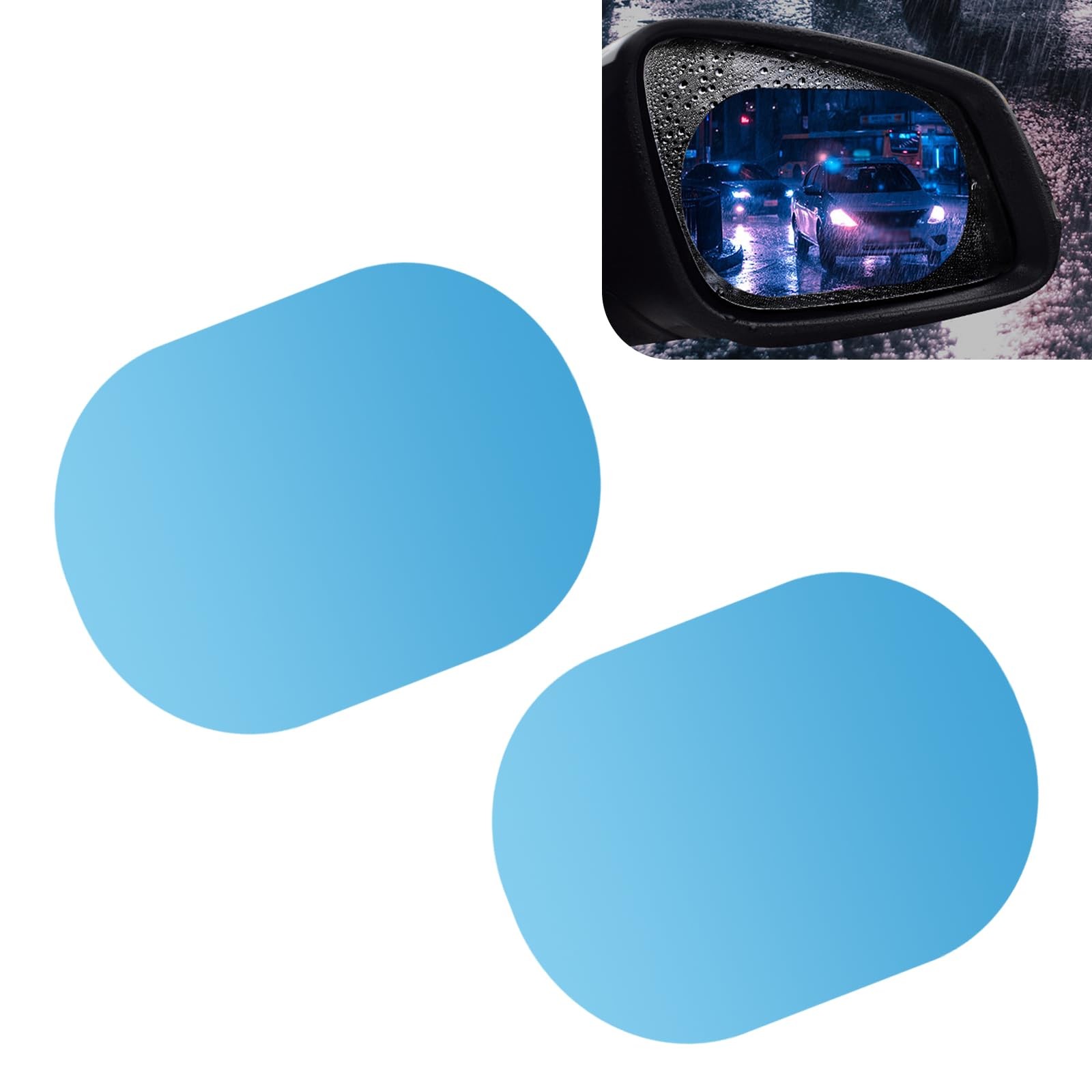 Titgoes 1 PC Car Rearview Mirror Rain Film, Rainwater Drainage HD Transparent
