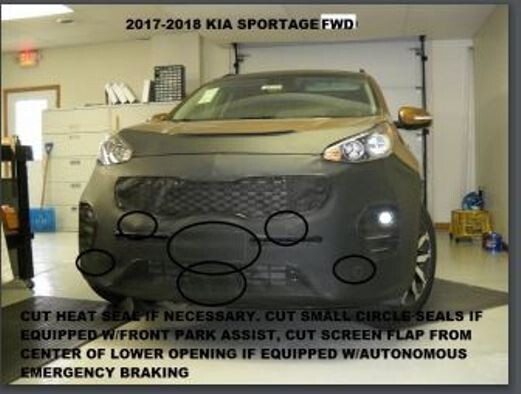 Lebra Front End Mask Bra Cover for KIA SPORTAGE FWD 2017 2018 2019 2WD only!