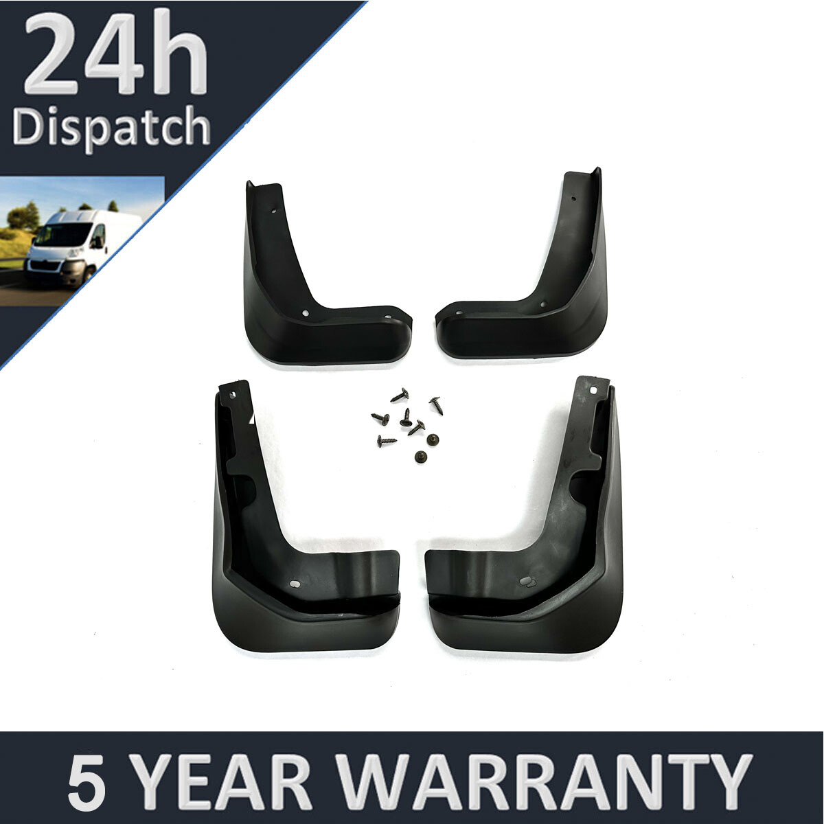 Tailored Mud Flaps Set of 4 For Ford Focus Hatchback 2012-2018 Purevue