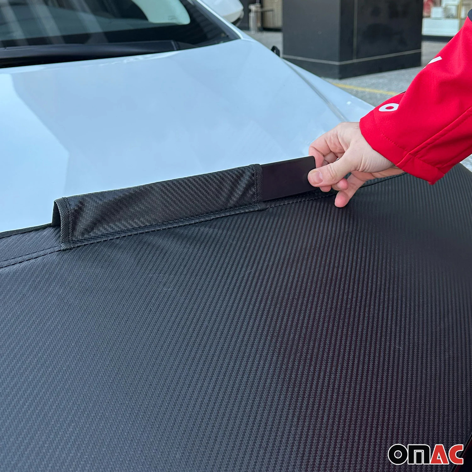 Car Bonnet Mask Hood Bra for Kia Sportage 2011-2014 Carbon Black 1 Pc